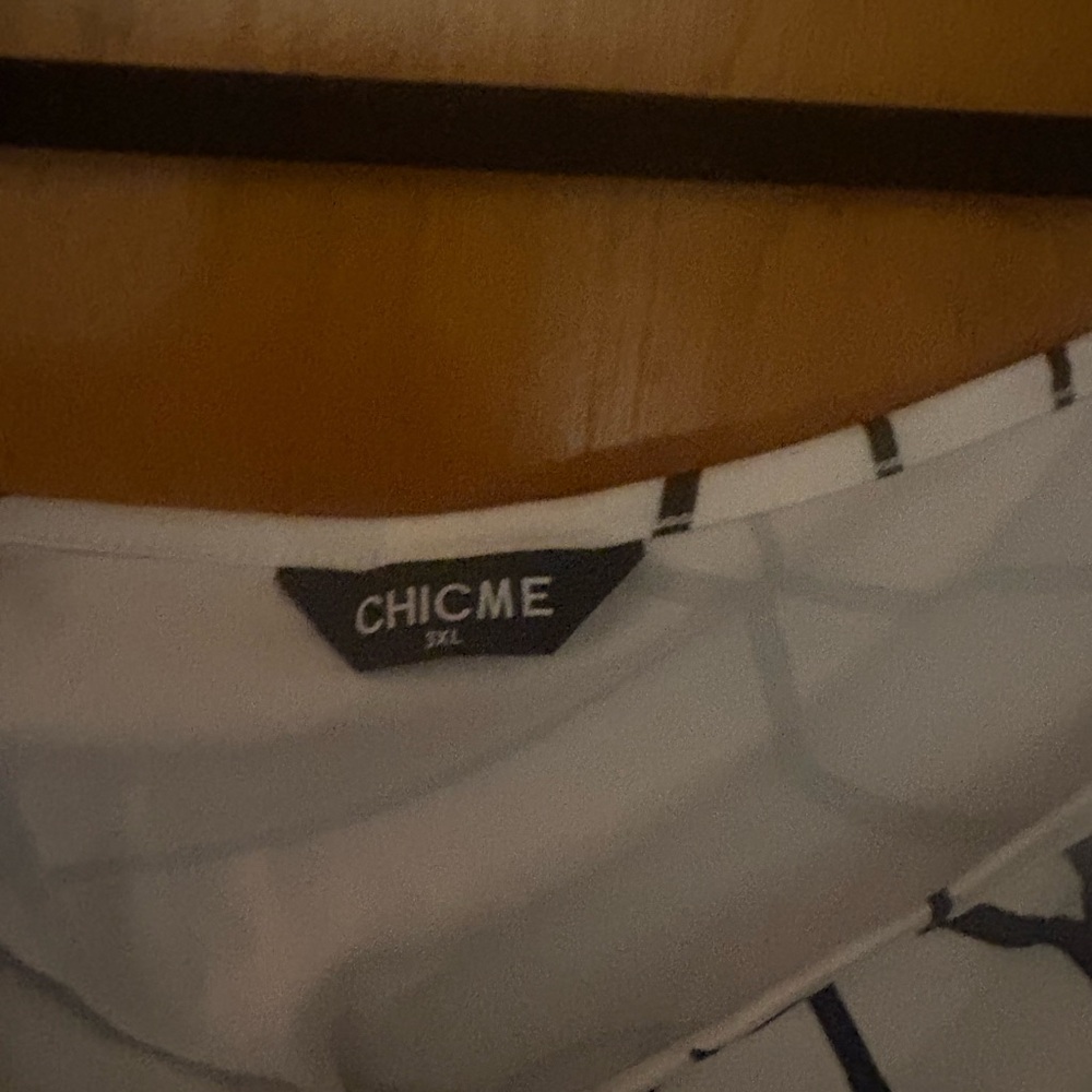 ChicMe White and Black Striped Top